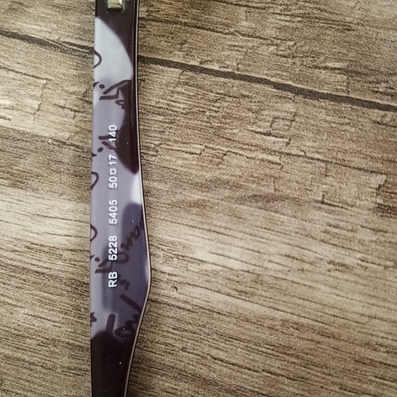 Ray Ban Thick Black Lensed Matte Black Camouflage Texture Unisex Eyeglasses - Picture 10 of 10